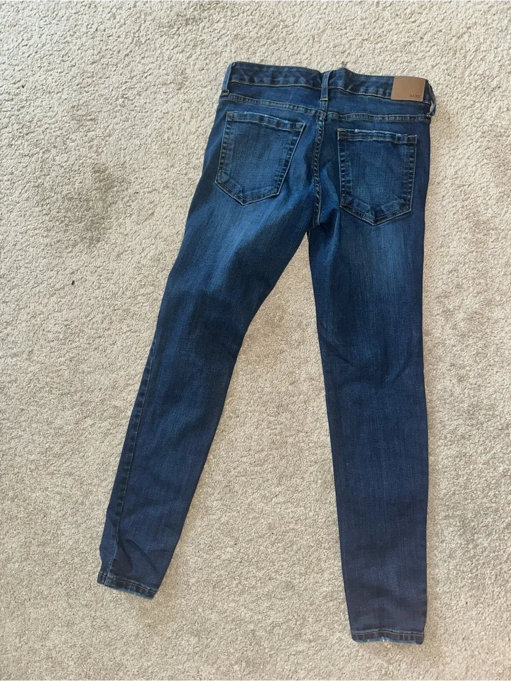 Aeropostale Dark Wash Skinny Jeggings - Deep Blue